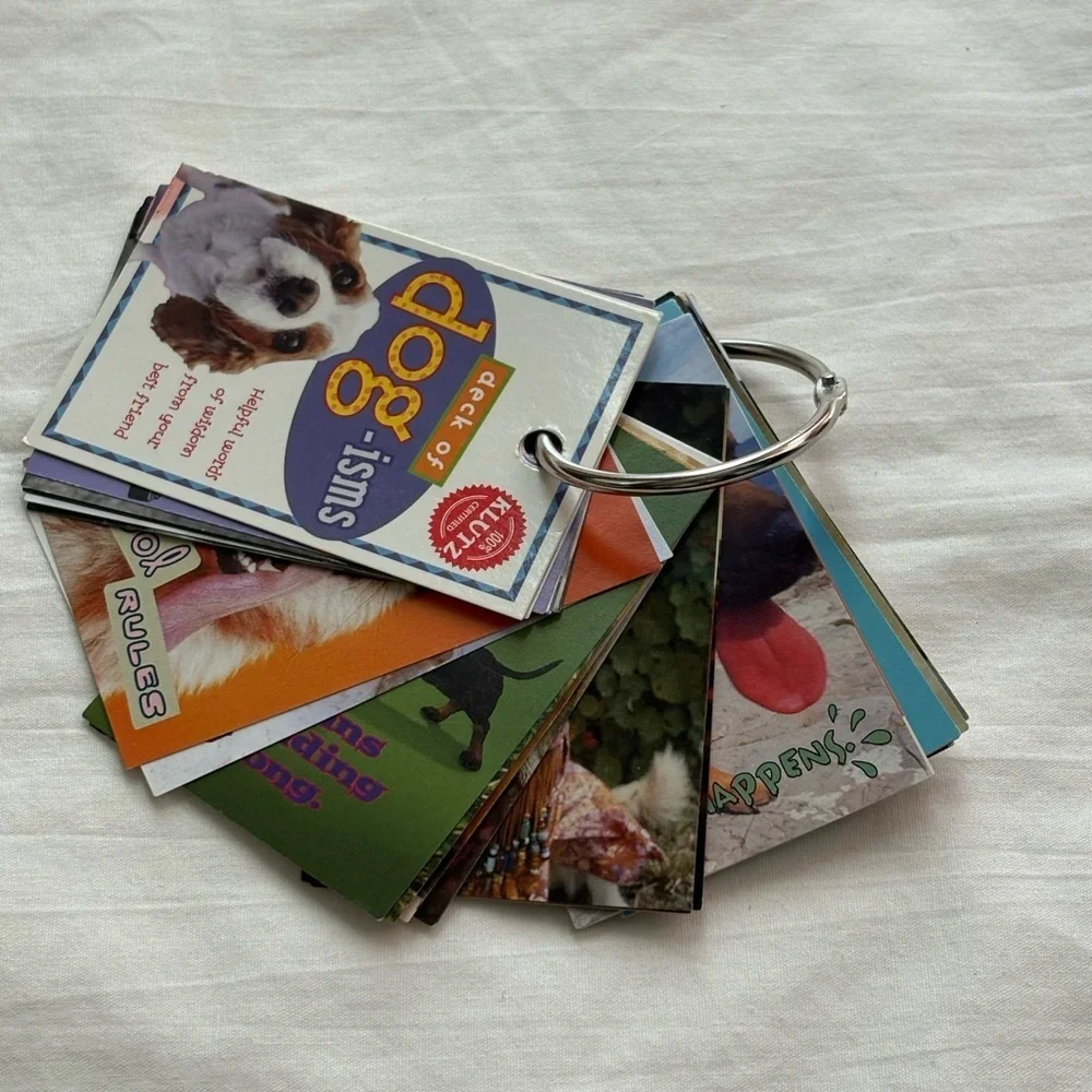 Klutz Deck of Dog-isms Wisdom Trading Cards - Multicolor. Y2K